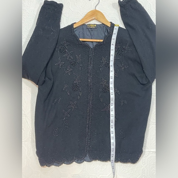 Women’s Lambswool Black Beaded Sweater from Isabella - Picture 14 of 16